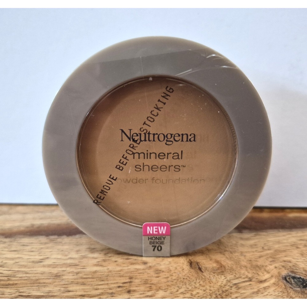 2x Neutrogena Mineral Sheers Powder Foundation 70 Honey Beige New Sealed